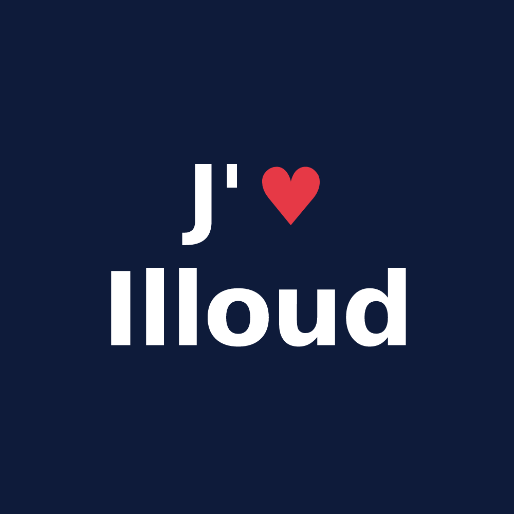 T-shirt personnalisé Illoud — design J'aime Illoud