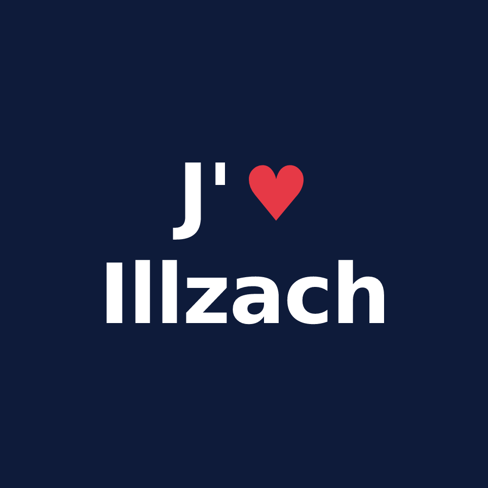 T-shirt personnalisé Illzach — design J'aime Illzach