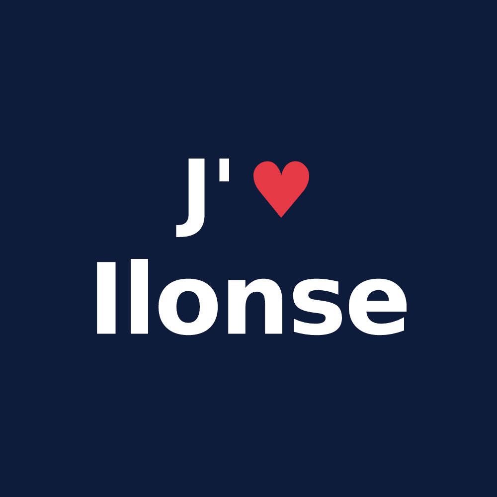 T-shirt personnalisé Ilonse — design J'aime Ilonse