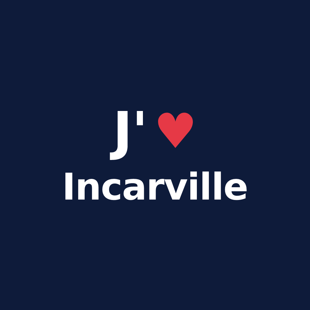 T-shirt personnalisé Incarville — design J'aime Incarville