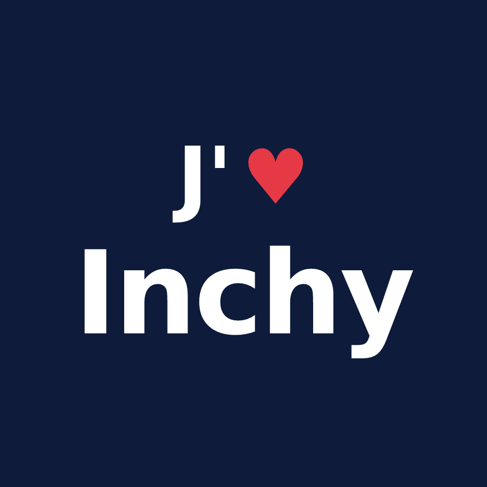 T-shirt personnalisé Inchy — design J'aime Inchy