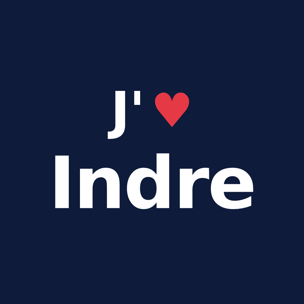 T-shirt personnalisé Indre — design J'aime Indre