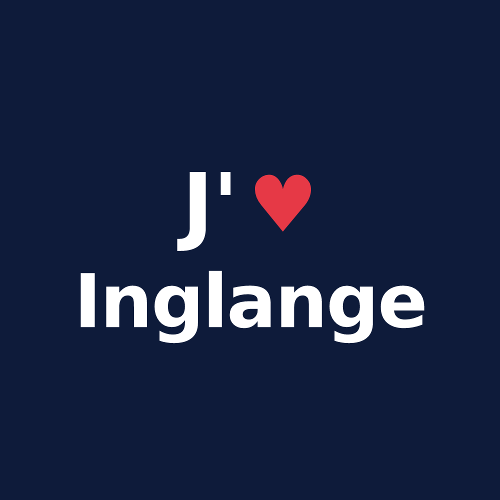 T-shirt personnalisé Inglange — design J'aime Inglange