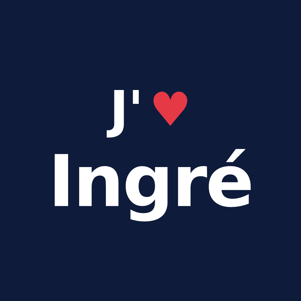T-shirt personnalisé Ingré — design J'aime Ingré