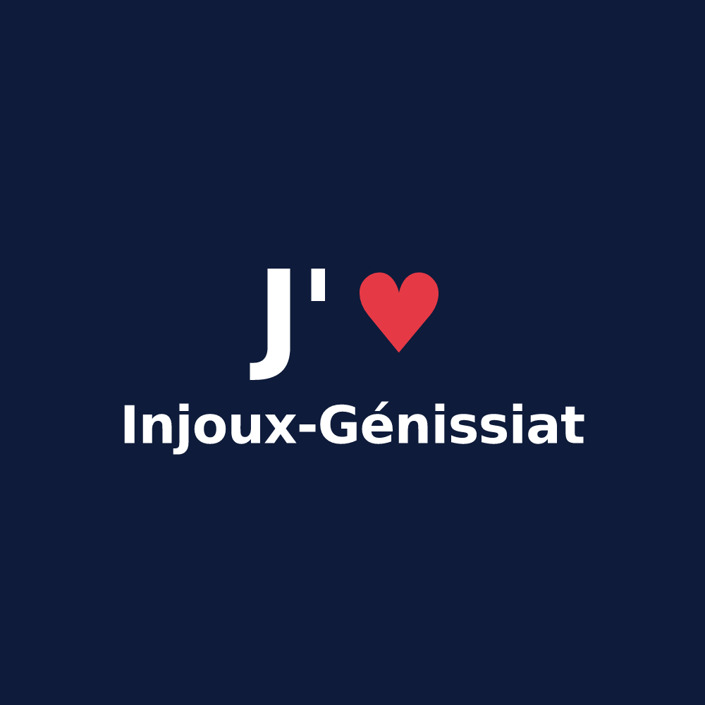 T-shirt personnalisé Injoux-Génissiat — design J'aime Injoux-Génissiat