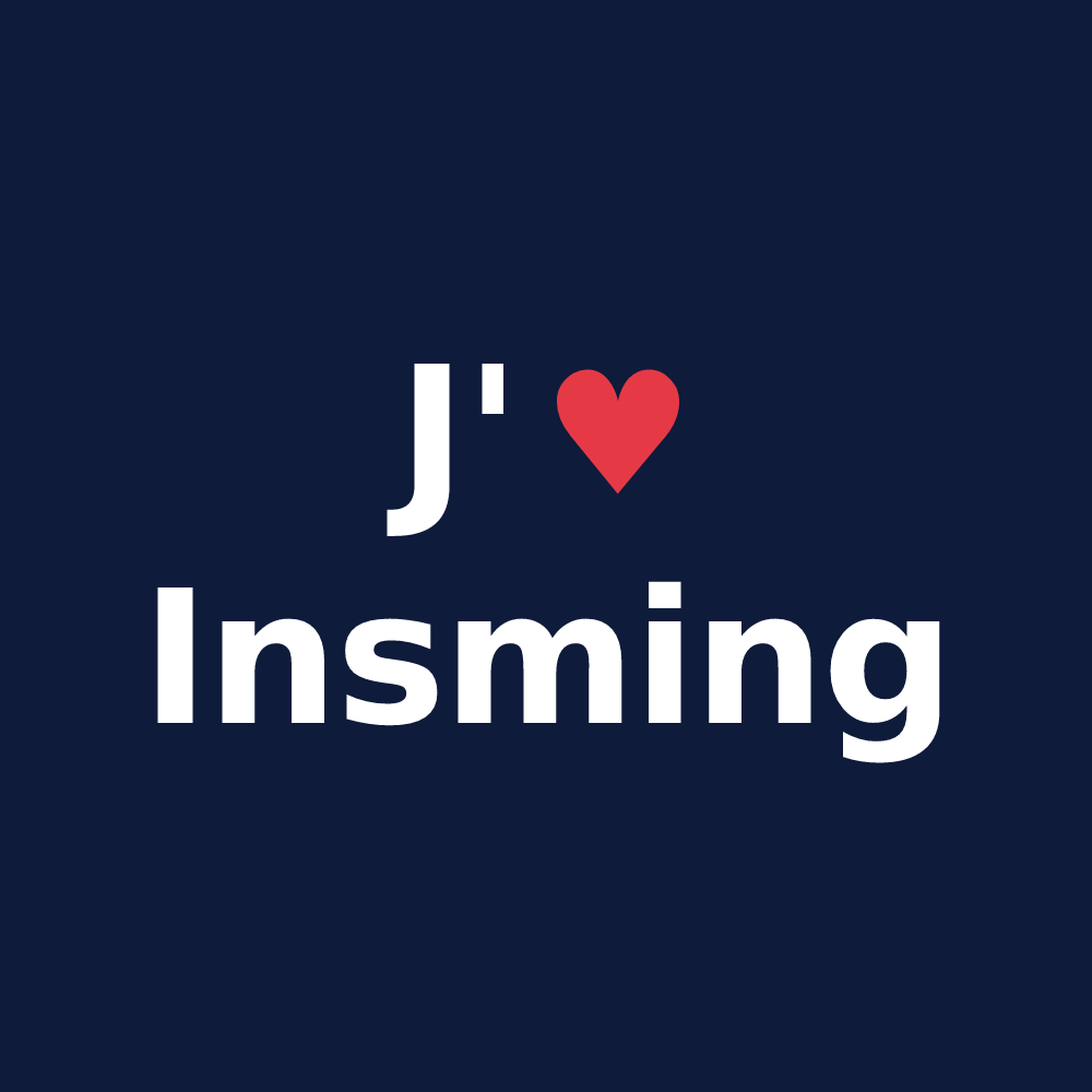 T-shirt personnalisé Insming — design J'aime Insming