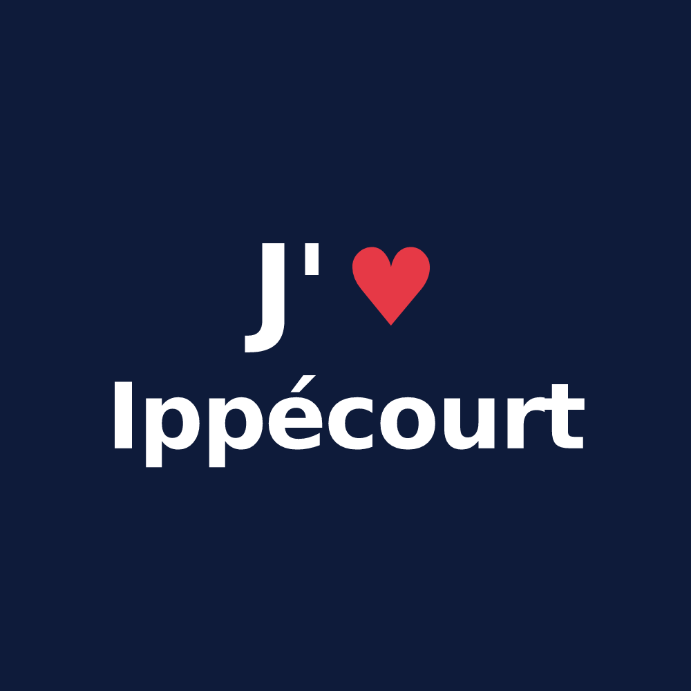 T-shirt personnalisé Ippécourt — design J'aime Ippécourt