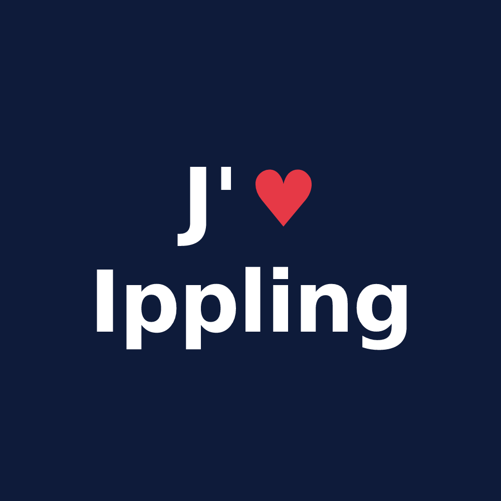 T-shirt personnalisé Ippling — design J'aime Ippling