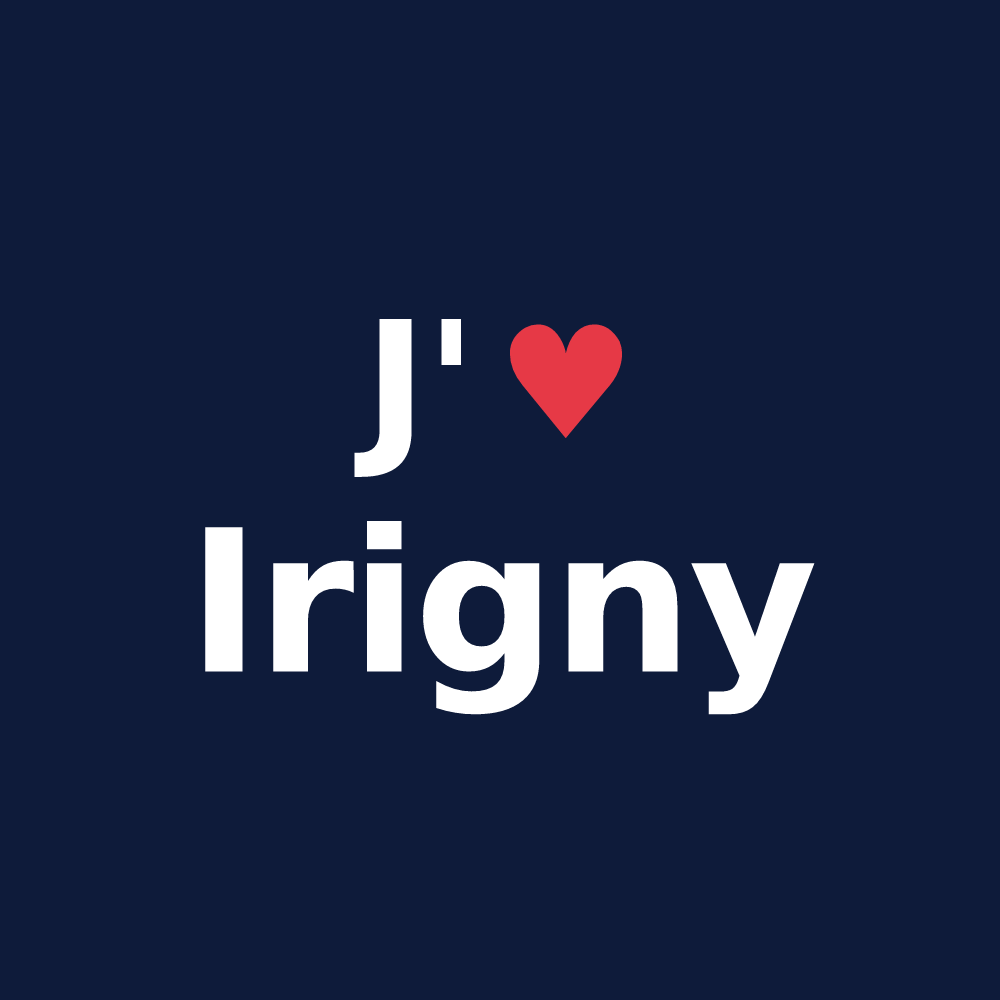 T-shirt personnalisé Irigny — design J'aime Irigny