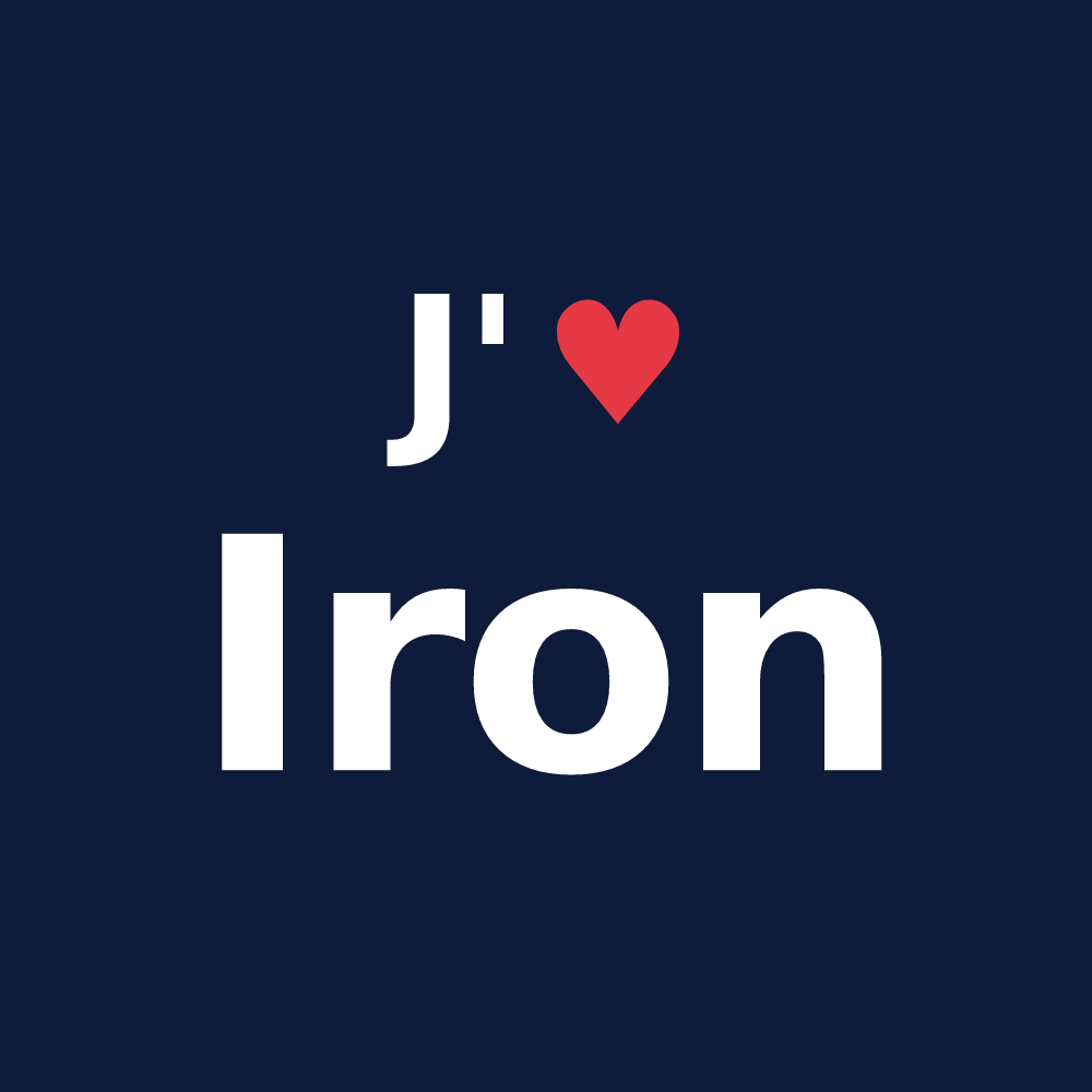 T-shirt personnalisé Iron — design J'aime Iron