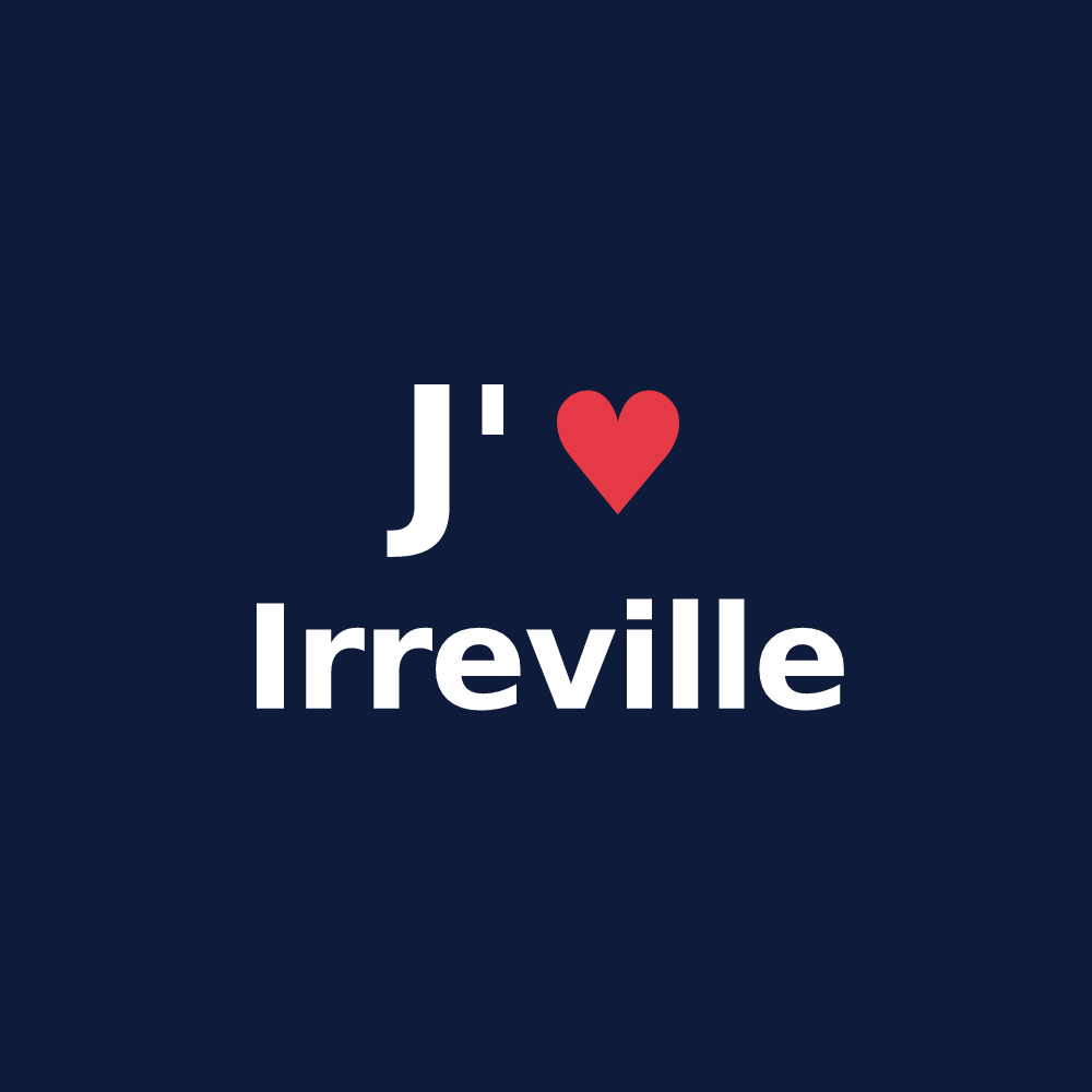 T-shirt personnalisé Irreville — design J'aime Irreville