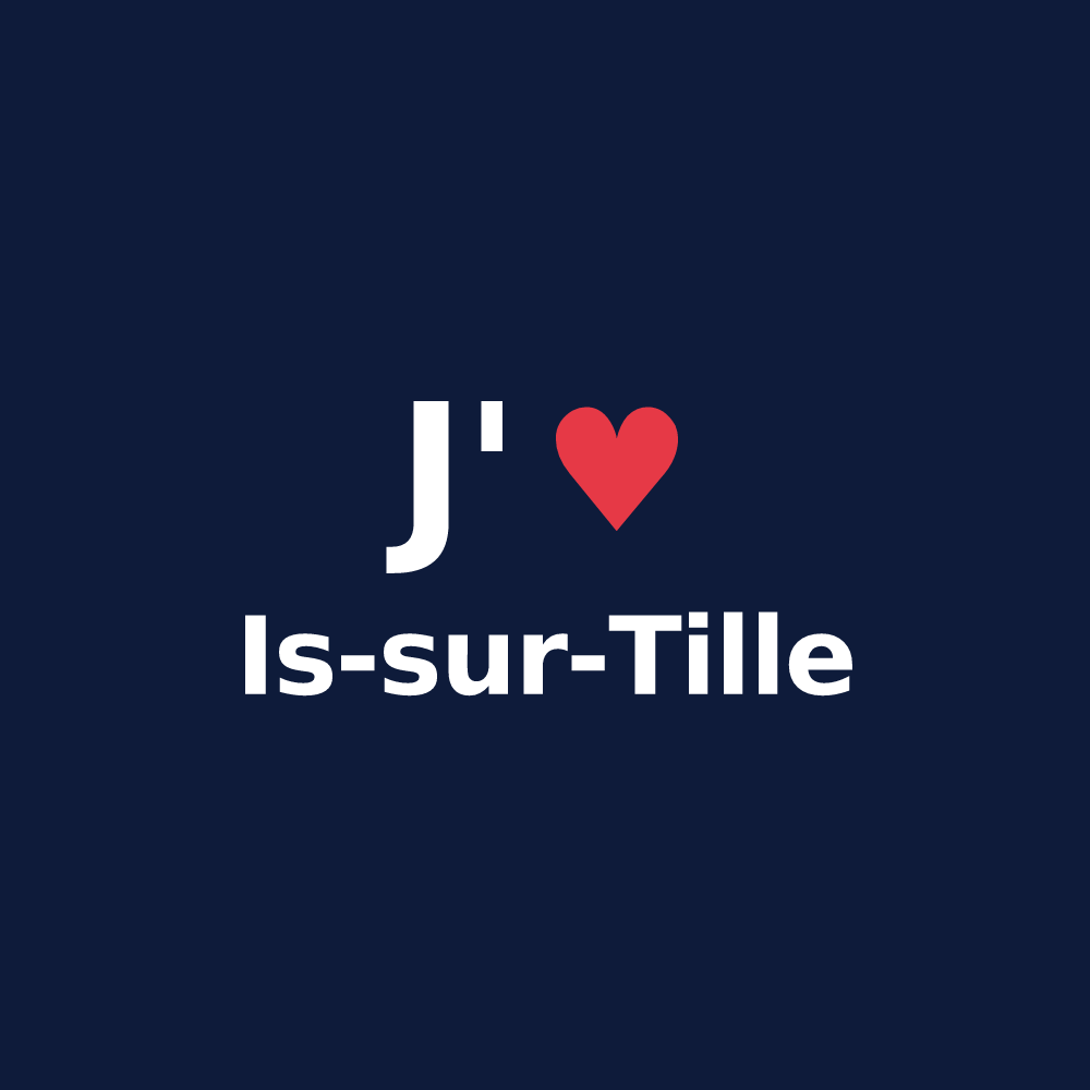 T-shirt personnalisé Is-sur-Tille — design J'aime Is-sur-Tille