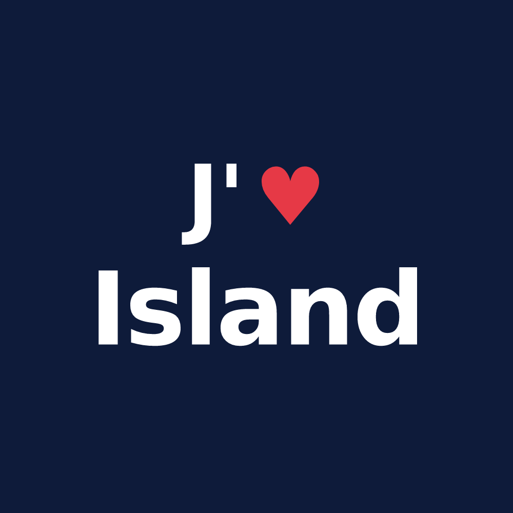 T-shirt personnalisé Island — design J'aime Island