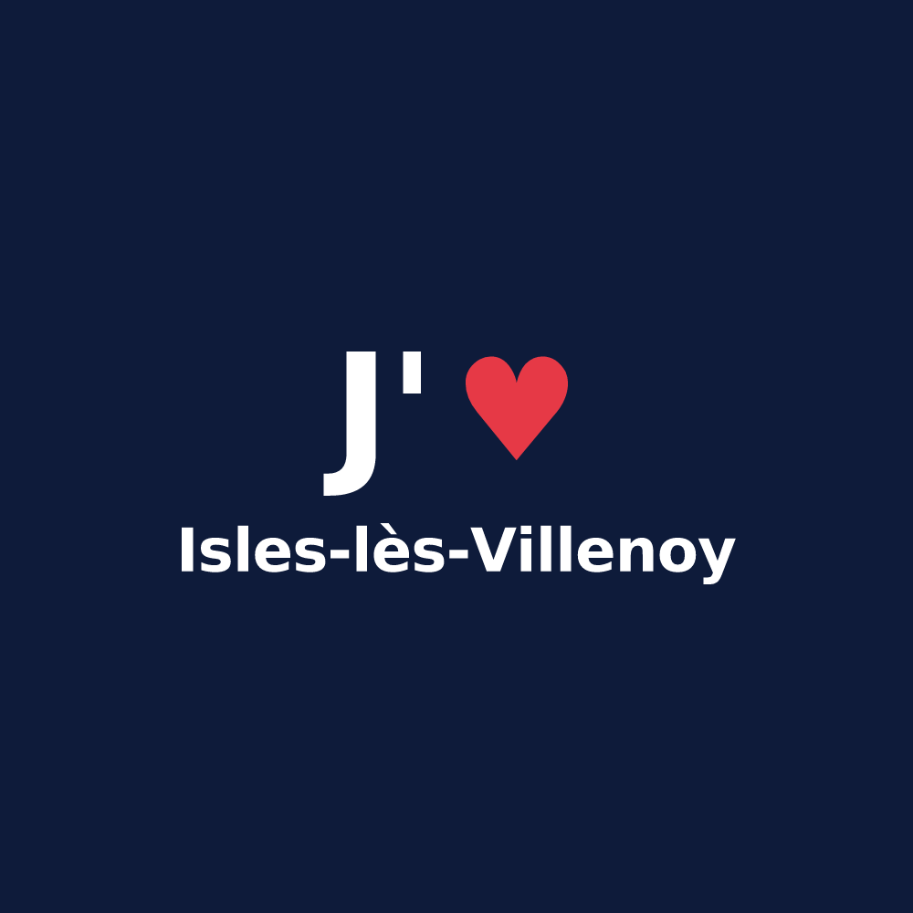 T-shirt personnalisé Isles-lès-Villenoy — design J'aime Isles-lès-Villenoy