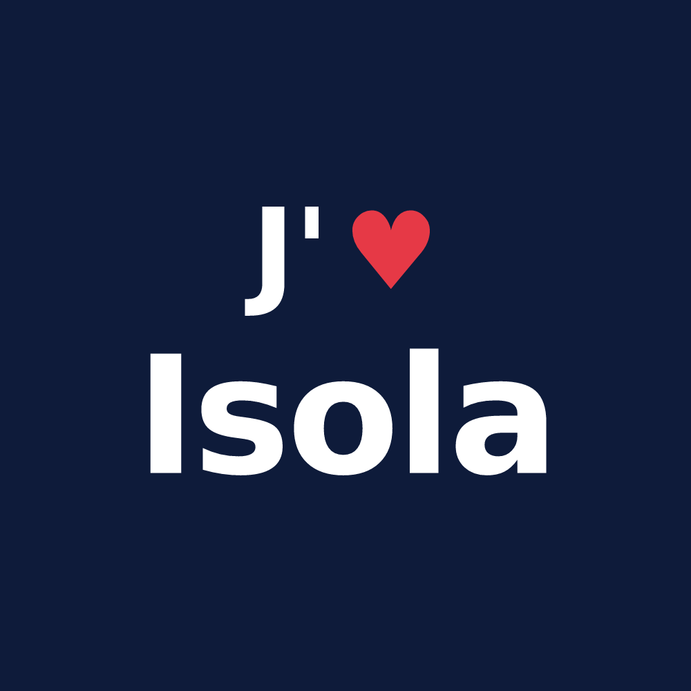 T-shirt personnalisé Isola — design J'aime Isola