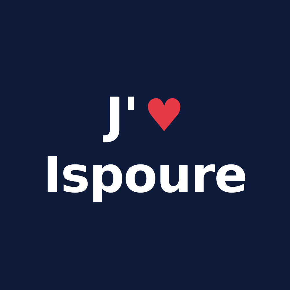 T-shirt personnalisé Ispoure — design J'aime Ispoure