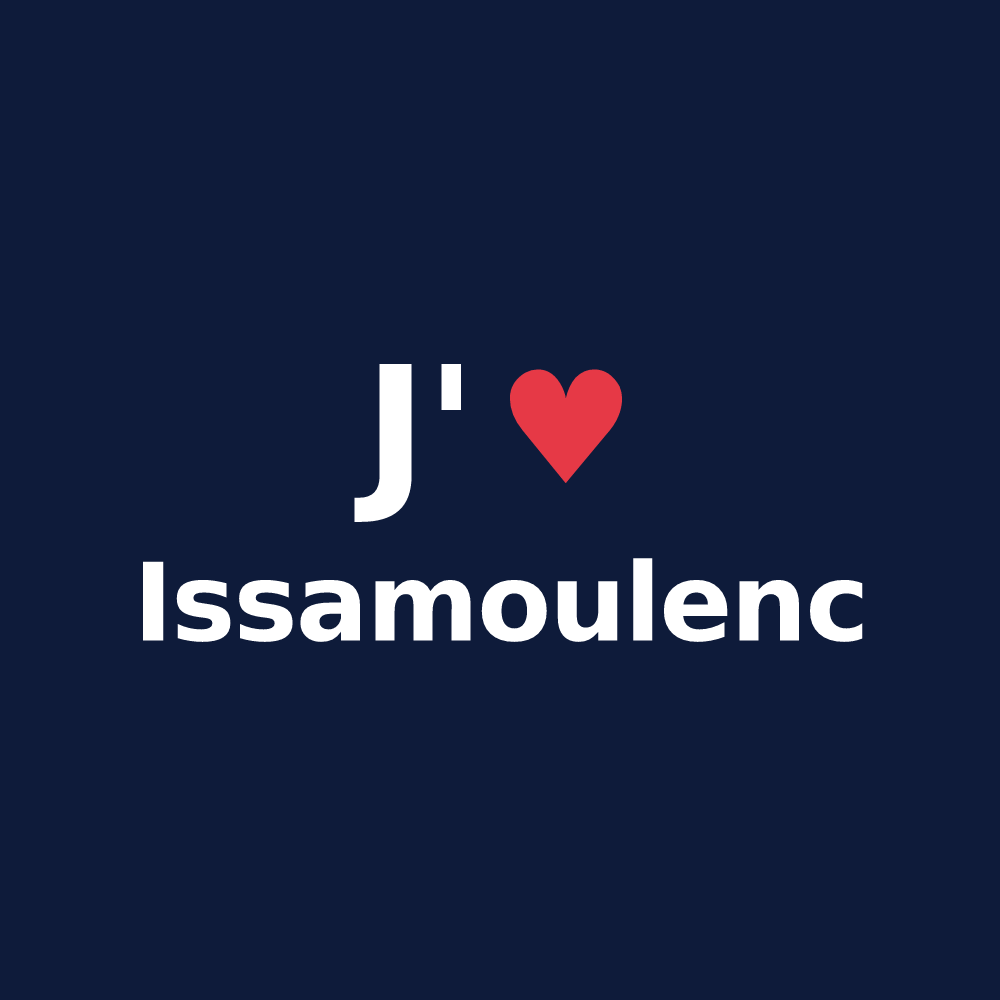 T-shirt personnalisé Issamoulenc — design J'aime Issamoulenc