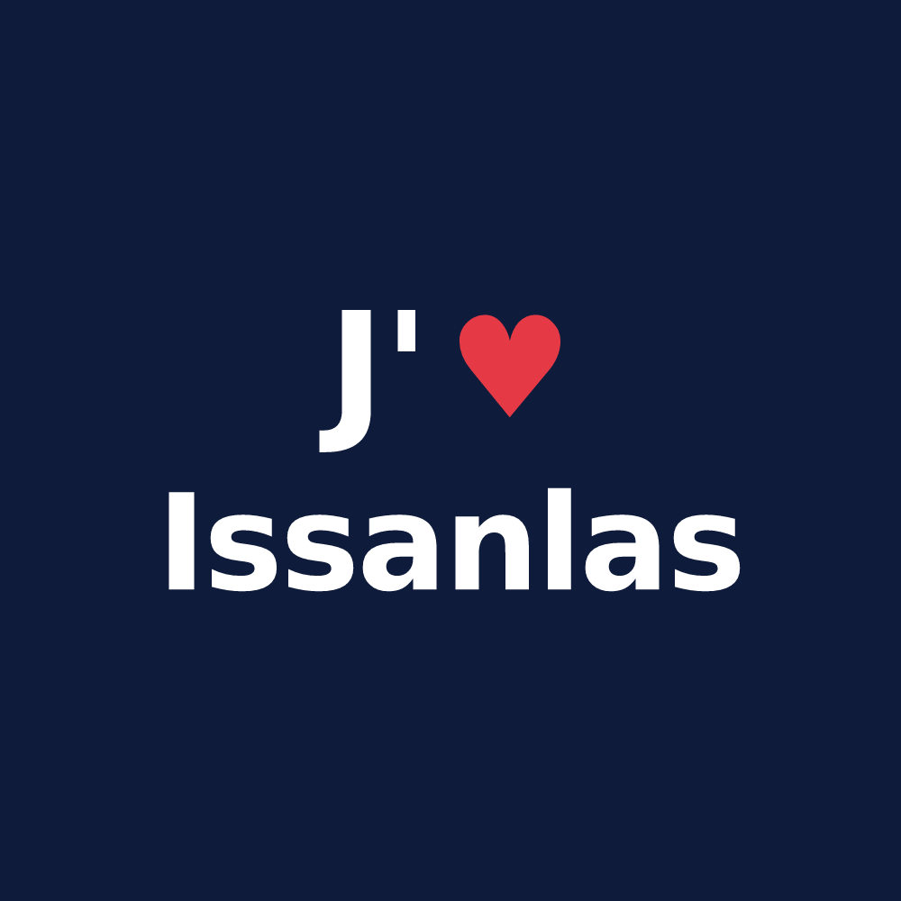 T-shirt personnalisé Issanlas — design J'aime Issanlas
