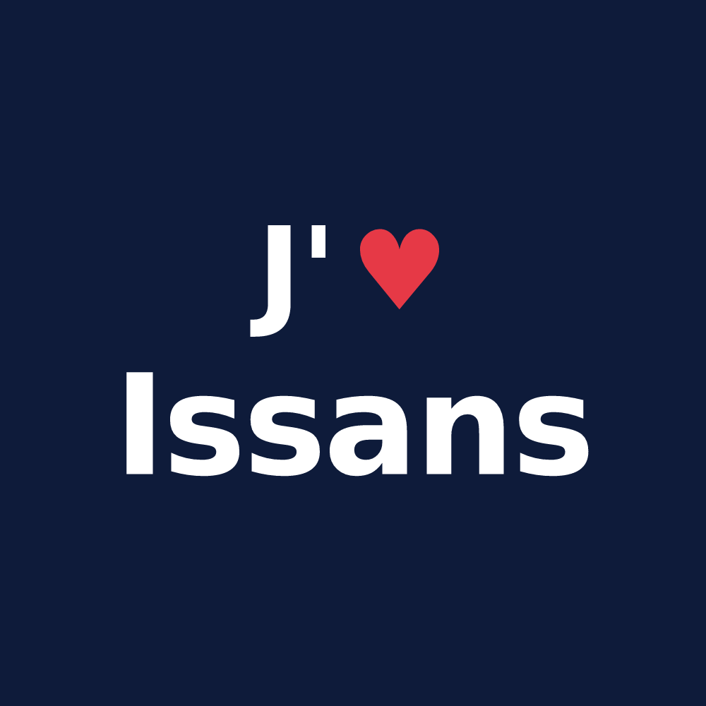 T-shirt personnalisé Issans — design J'aime Issans