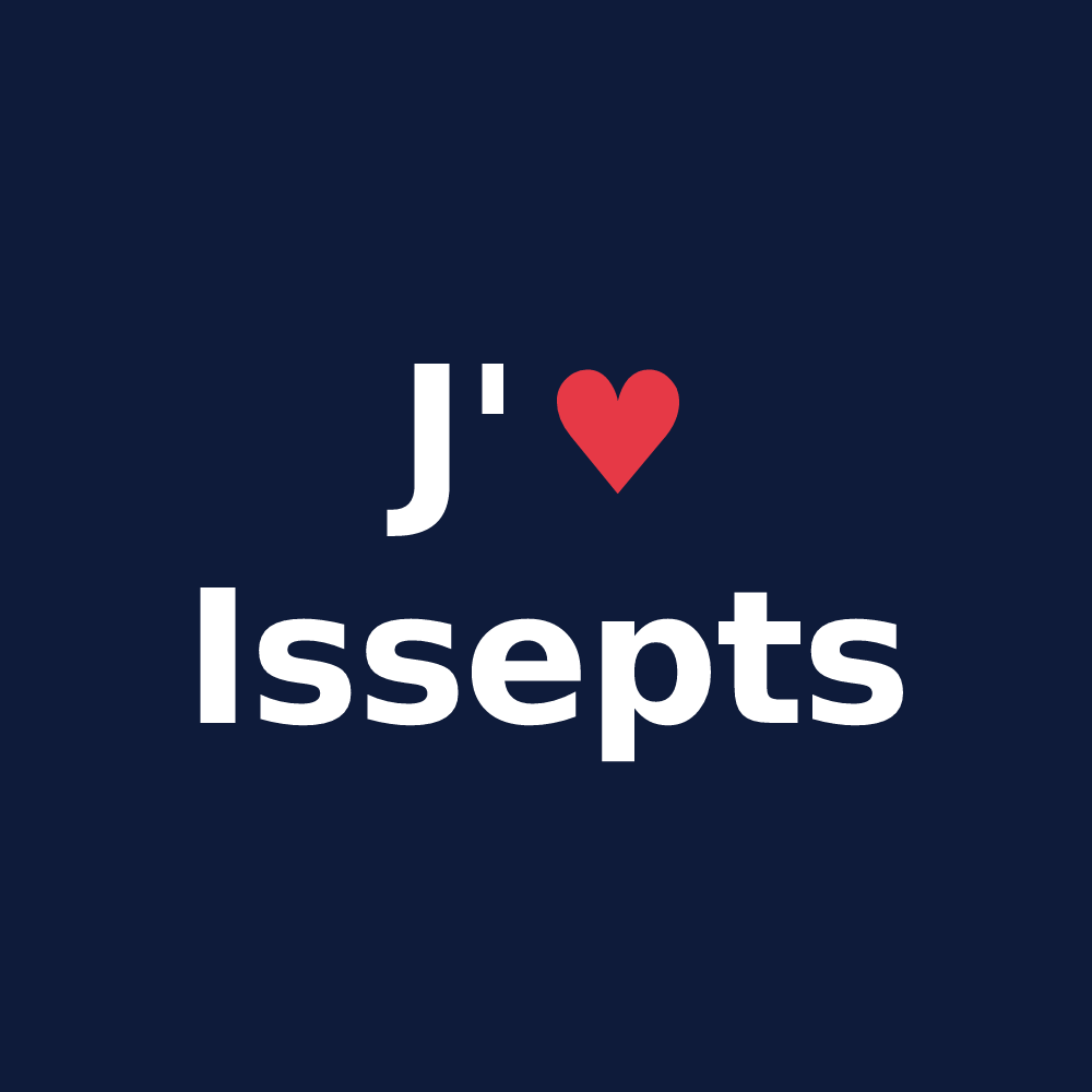 T-shirt personnalisé Issepts — design J'aime Issepts