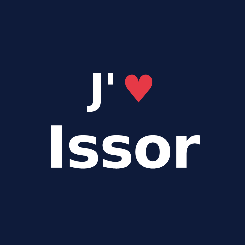 T-shirt personnalisé Issor — design J'aime Issor