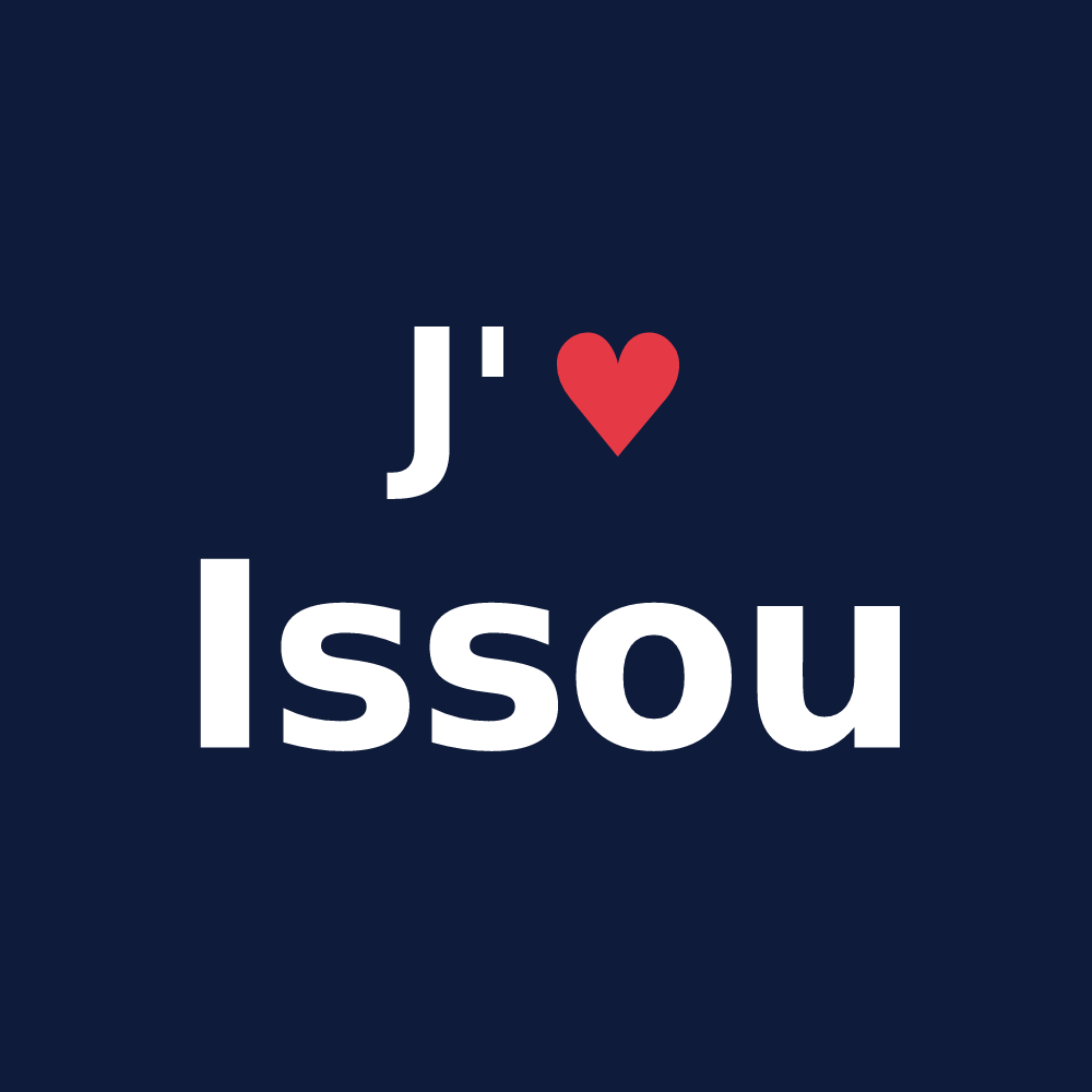 T-shirt personnalisé Issou — design J'aime Issou