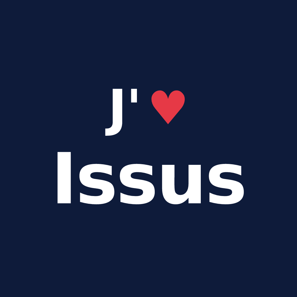 T-shirt personnalisé Issus — design J'aime Issus