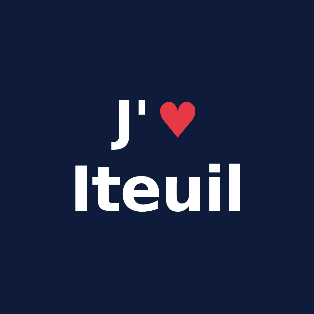 T-shirt personnalisé Iteuil — design J'aime Iteuil