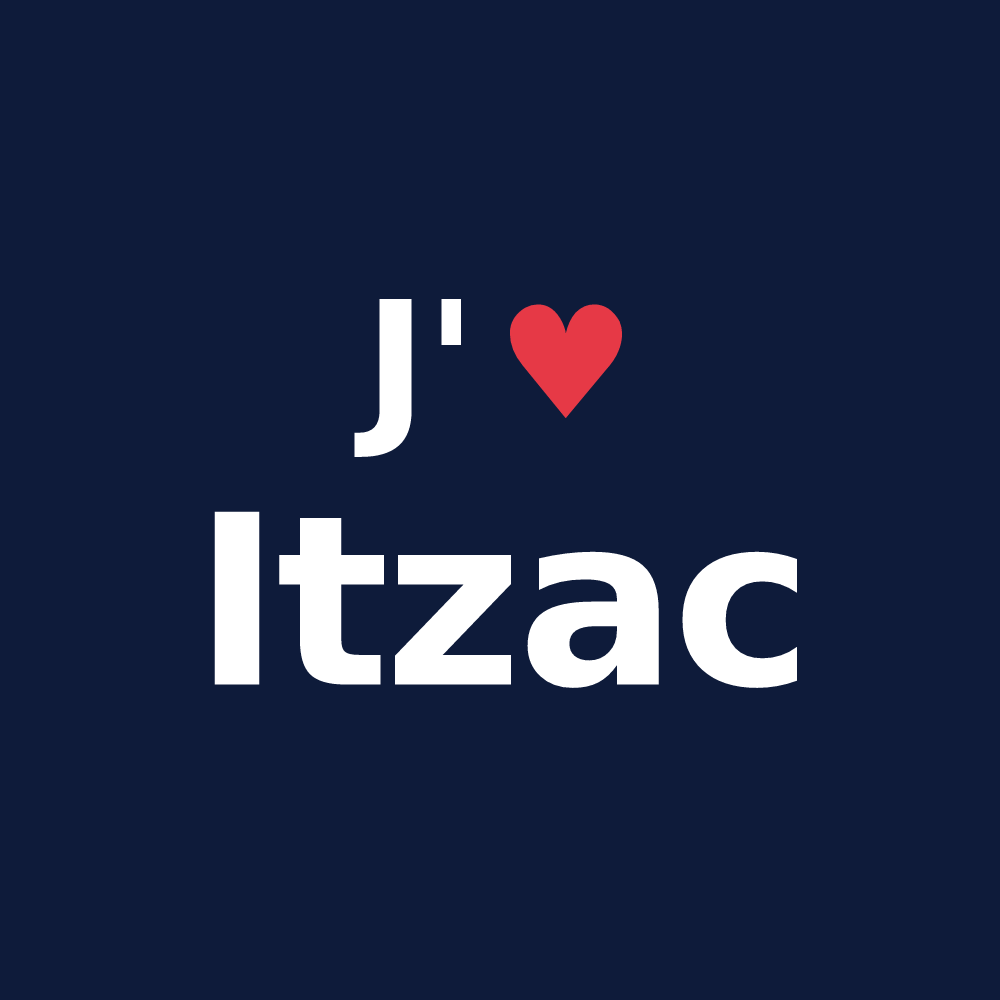 T-shirt personnalisé Itzac — design J'aime Itzac
