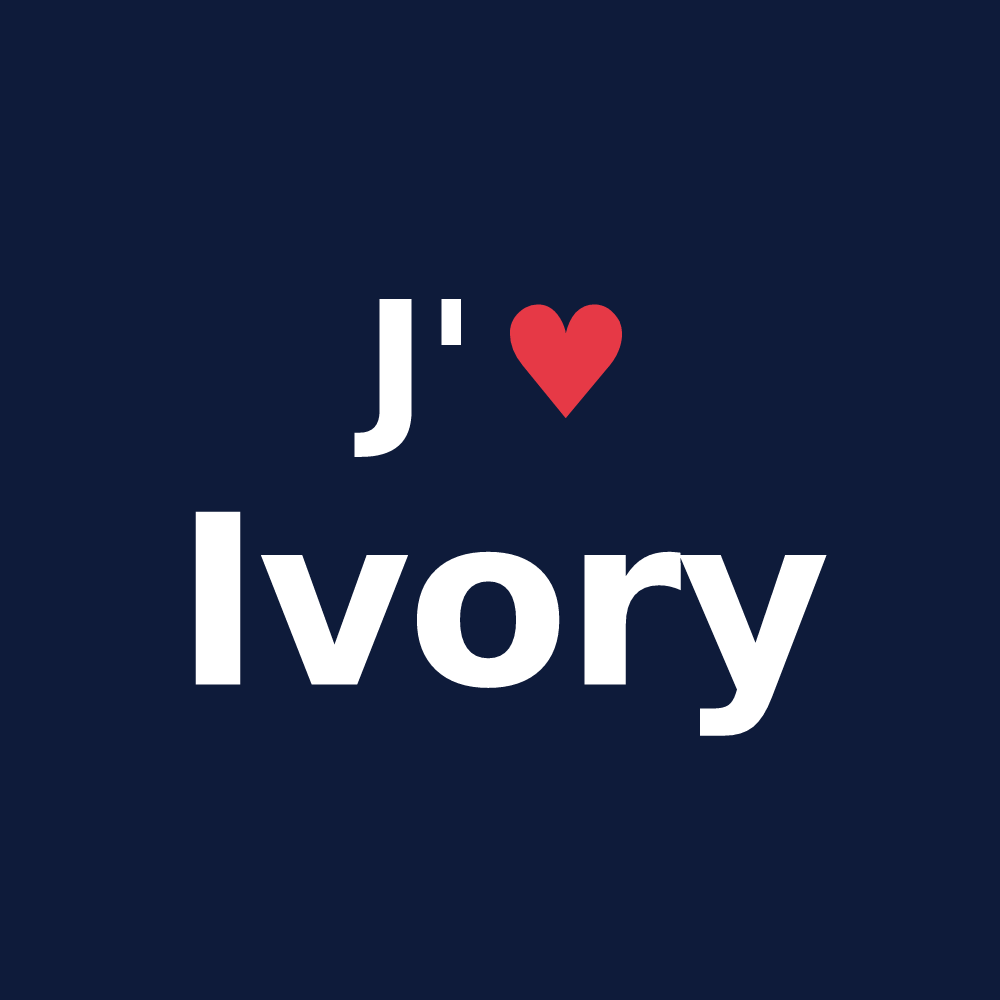 T-shirt personnalisé Ivory — design J'aime Ivory