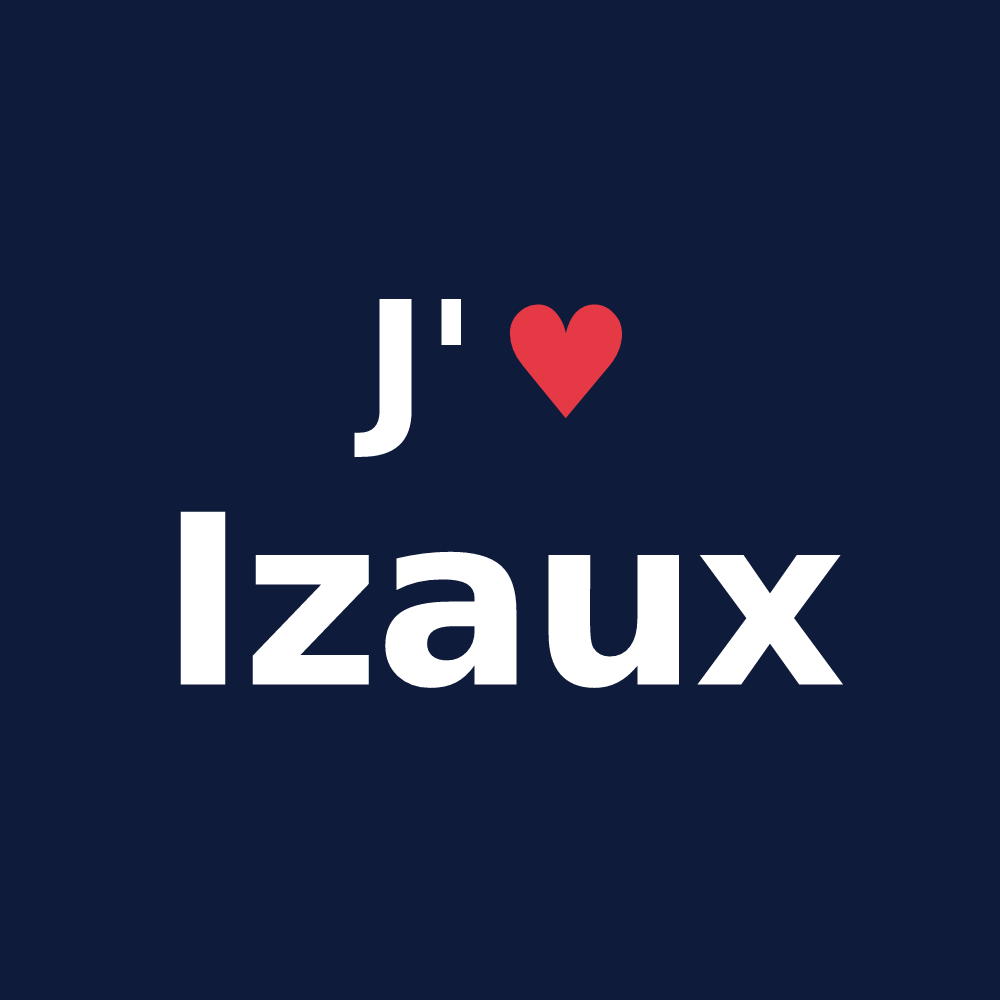 T-shirt personnalisé Izaux — design J'aime Izaux