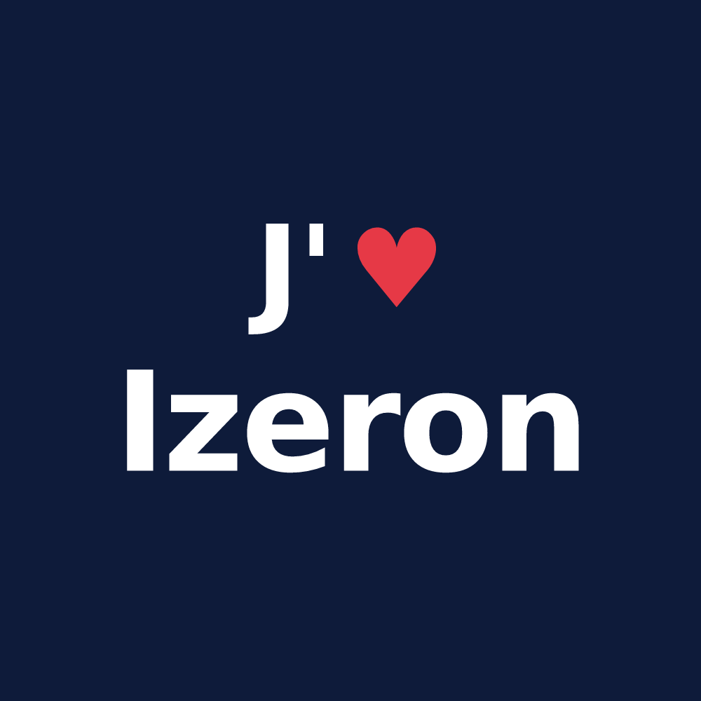 T-shirt personnalisé Izeron — design J'aime Izeron