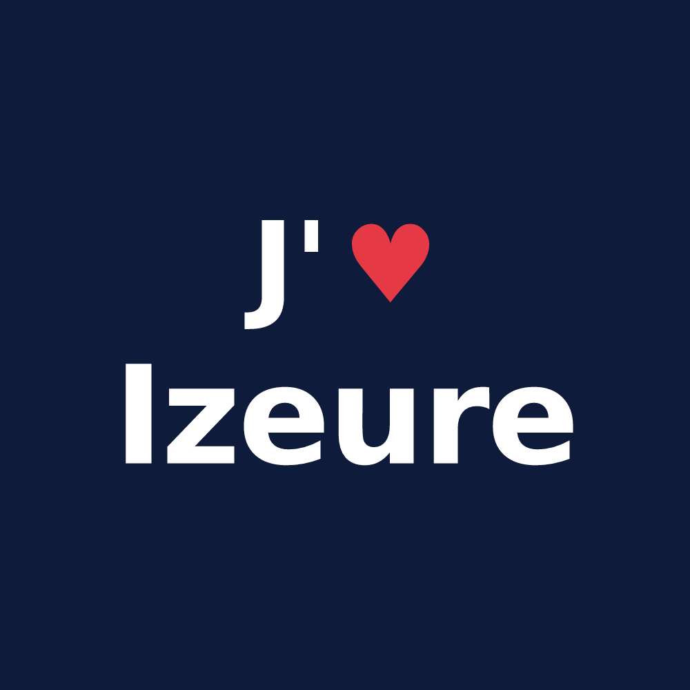 T-shirt personnalisé Izeure — design J'aime Izeure