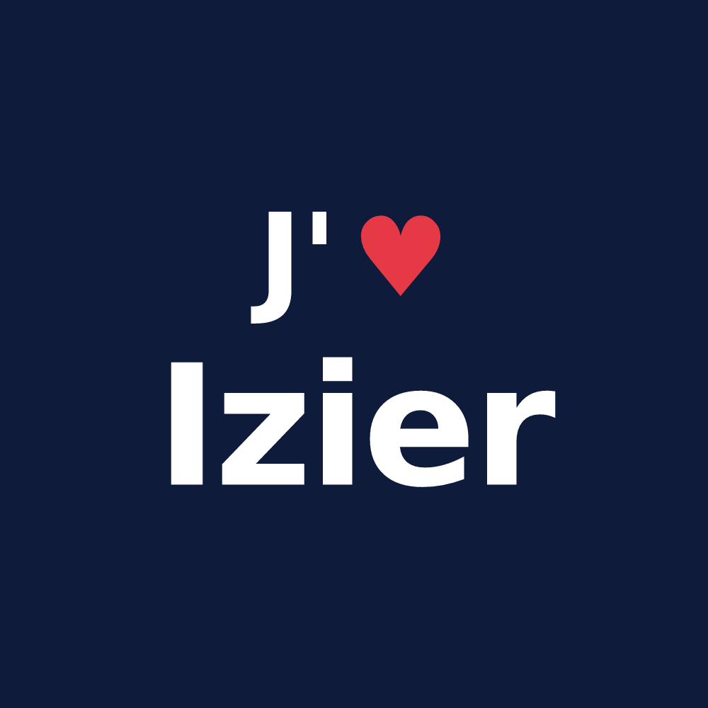 T-shirt personnalisé Izier — design J'aime Izier