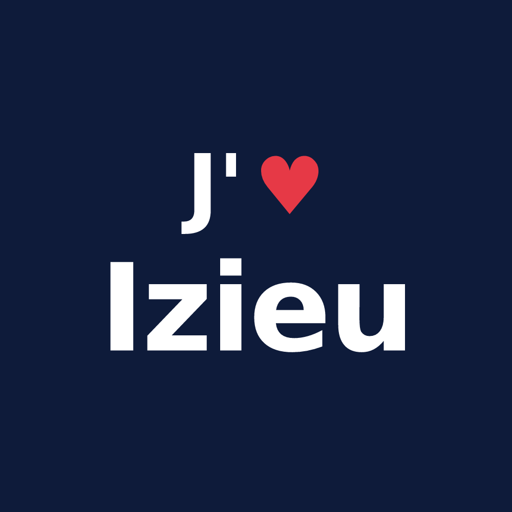 T-shirt personnalisé Izieu — design J'aime Izieu