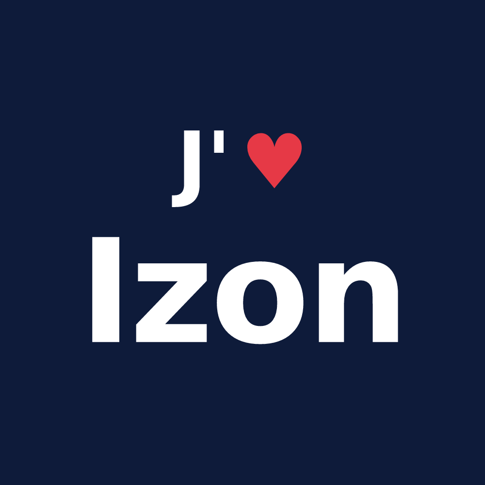 T-shirt personnalisé Izon — design J'aime Izon