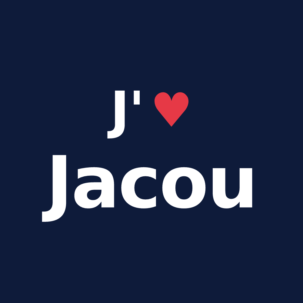 T-shirt personnalisé Jacou — design J'aime Jacou