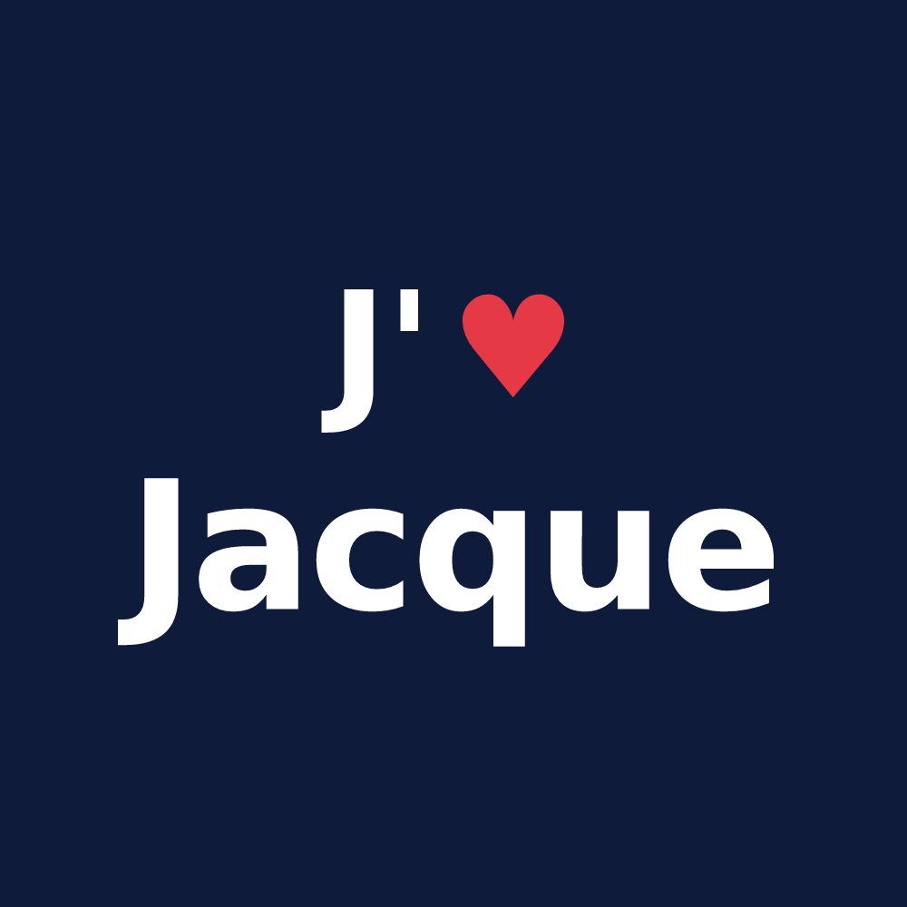T-shirt personnalisé Jacque — design J'aime Jacque