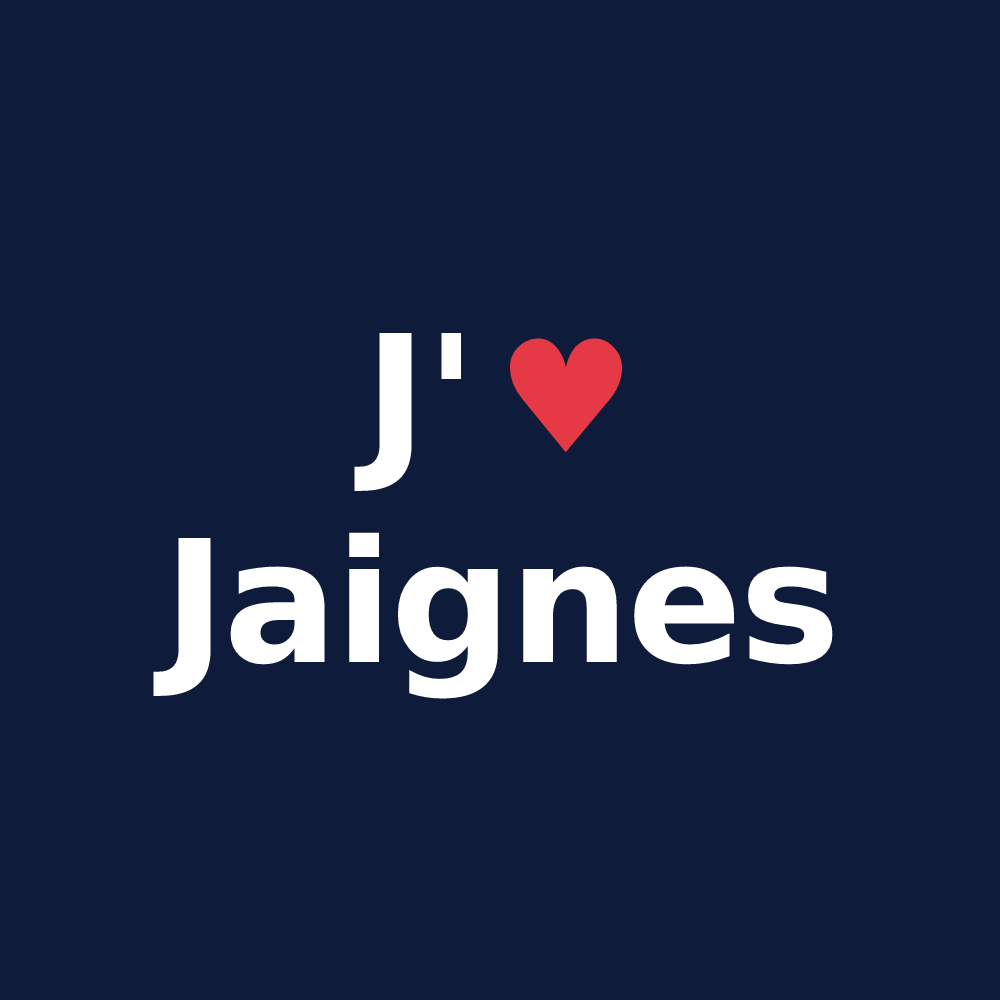 T-shirt personnalisé Jaignes — design J'aime Jaignes