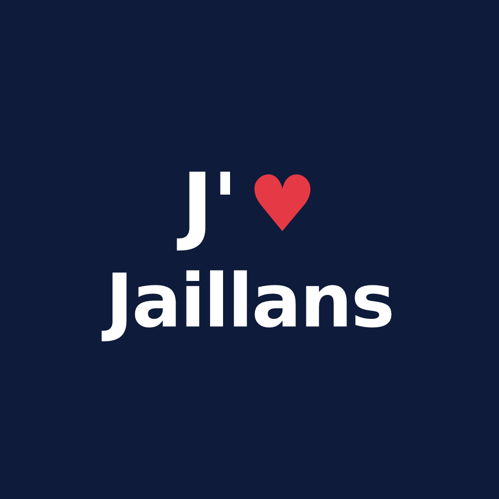 T-shirt personnalisé Jaillans — design J'aime Jaillans
