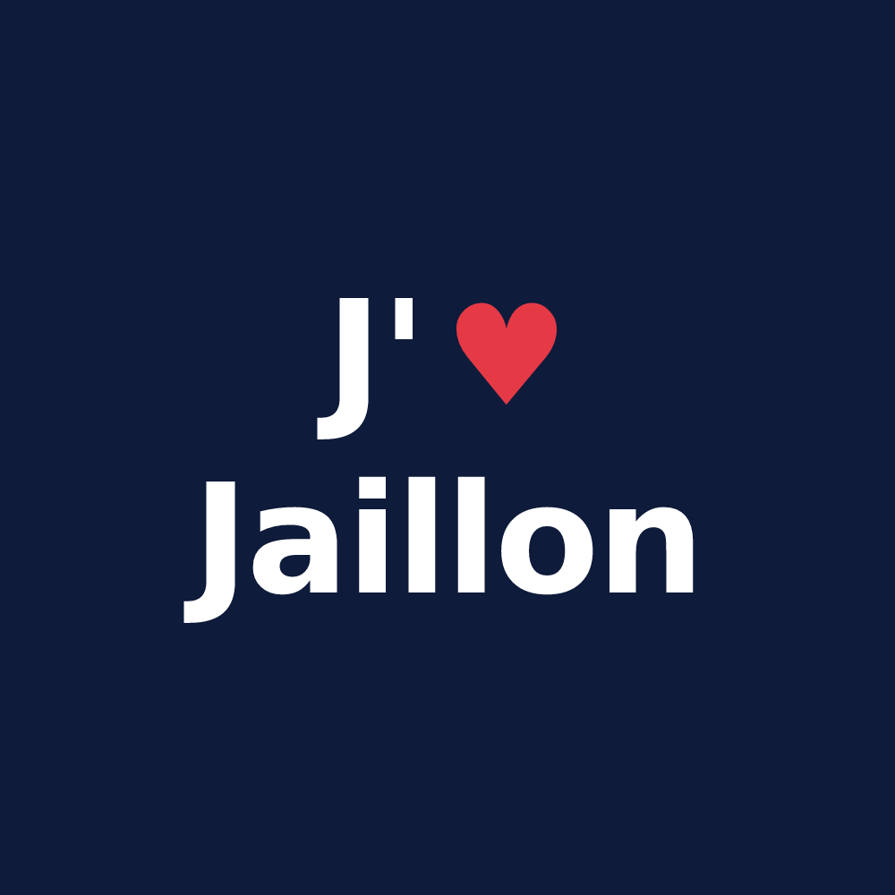 T-shirt personnalisé Jaillon — design J'aime Jaillon