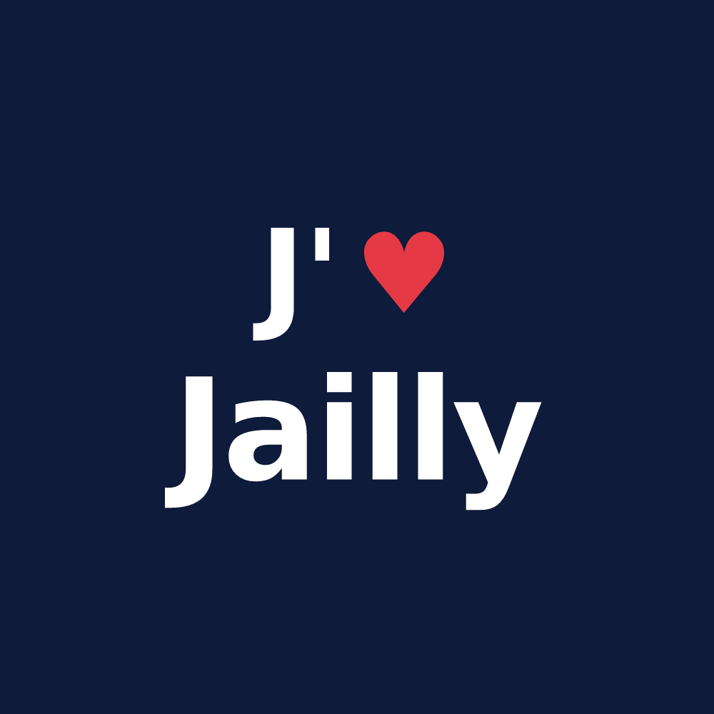 T-shirt personnalisé Jailly — design J'aime Jailly
