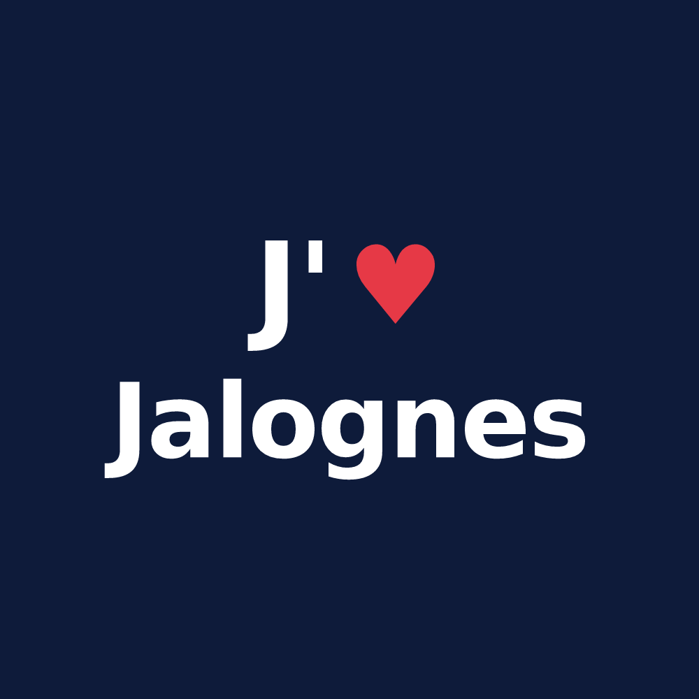 T-shirt personnalisé Jalognes — design J'aime Jalognes