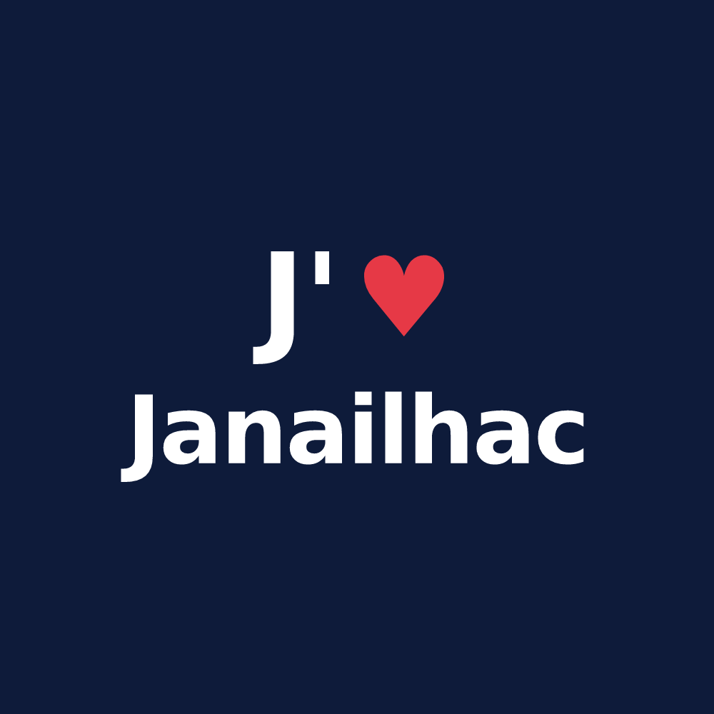 T-shirt personnalisé Janailhac — design J'aime Janailhac