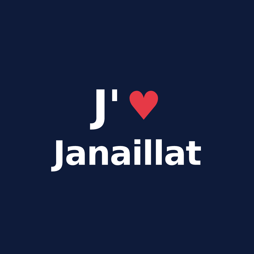 T-shirt personnalisé Janaillat — design J'aime Janaillat