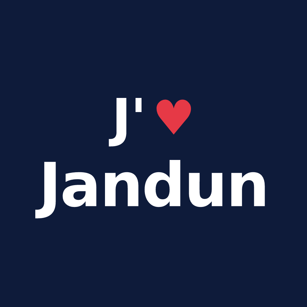 T-shirt personnalisé Jandun — design J'aime Jandun