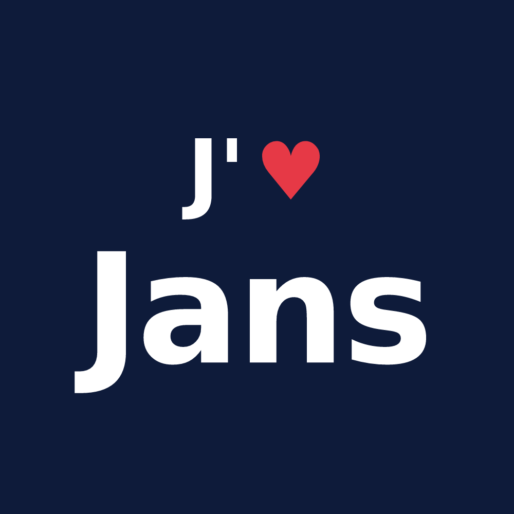 T-shirt personnalisé Jans — design J'aime Jans