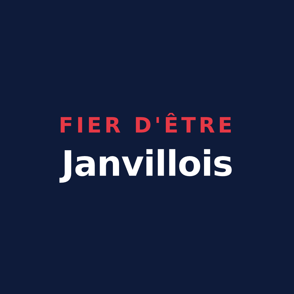 T-shirt « Fier d'être Janvillois » — design pour Janville-sur-Juine