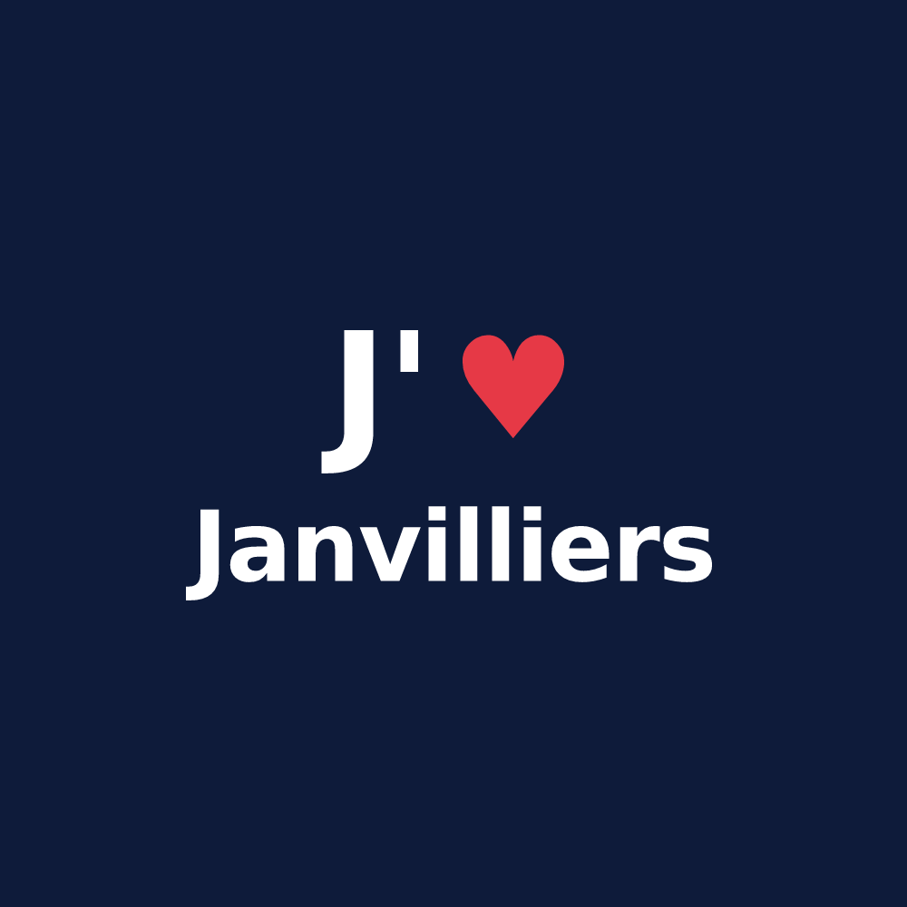 T-shirt personnalisé Janvilliers — design J'aime Janvilliers