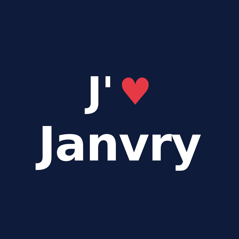 T-shirt personnalisé Janvry — design J'aime Janvry